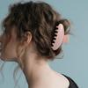 Glossy Half-Round Korean Style UV Print Hair Clip for Women with Fine Hair - High-End Updo Shark Clip Accessory