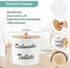 Dishwasher Pod Container with Bamboo Lid Acrylic Storage Box Dishwasher Detergent Container, Farmhouse Kitchen Tablet Organizer