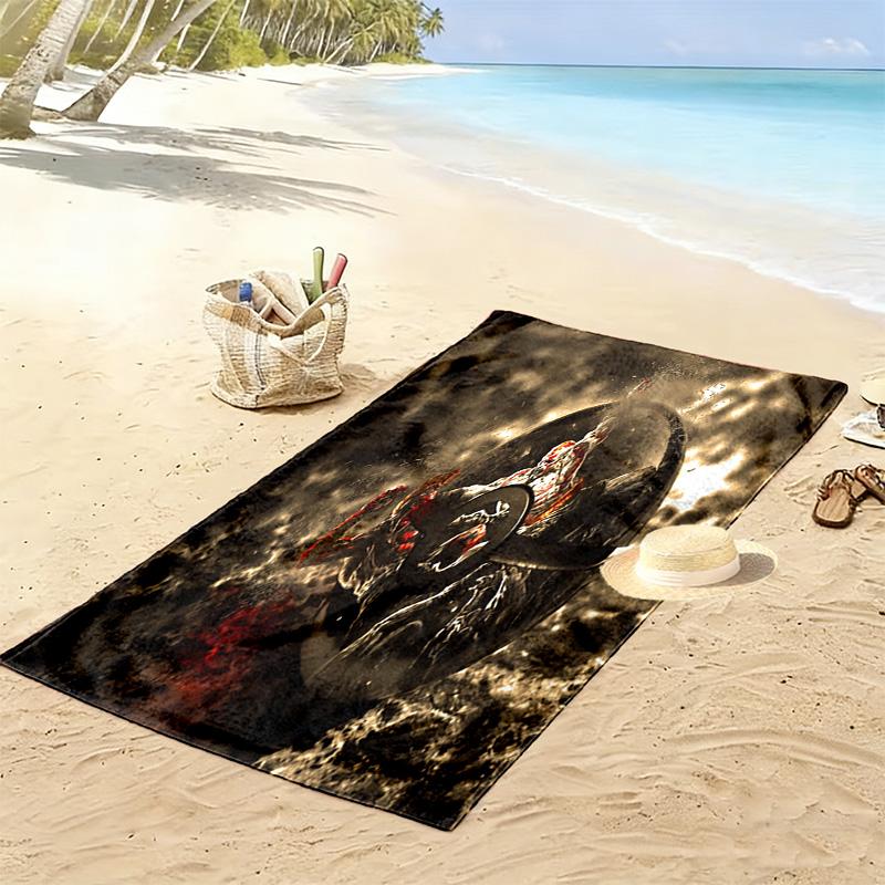 Fantasy Creature Sphere Beach Towel Portable for Travel Beach Towel for Vacation Photos Swim Quickdrying Swim Towel Seaside Beach Towel