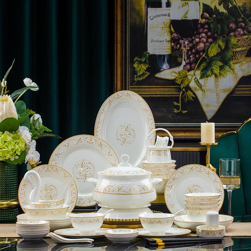 Sun Island Goldrand Bone China Tiefer Teller: Suppen-, Abendessen-, Reis- und Dessertteller - Elegantes Keramikgeschirr.