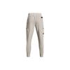 Under Armour Project Rock Solid Color Joggers With Elastic Waist Men Bottoms Grey 1373572-289
