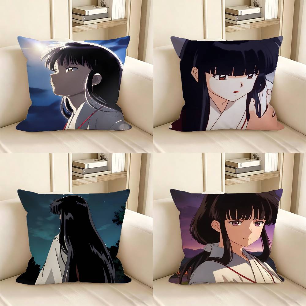 1pc Inuyasha Kikyo Pillow Case Fashion Square Pillowcase Bedroom Sofa Room Ins Decoration Leisure