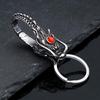 Elegant Dragon Head Designs Keyring Craft From Practical Sturdy Stainless Steel Materials for Easy Waist Attachment