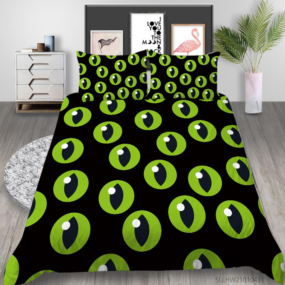 Skull Head Printed Bedding Single Double Bed Full Size Personalized Dark Pattern Pillowcase and Quilt Cover 2 or 3 Comfortable Home Decoration
