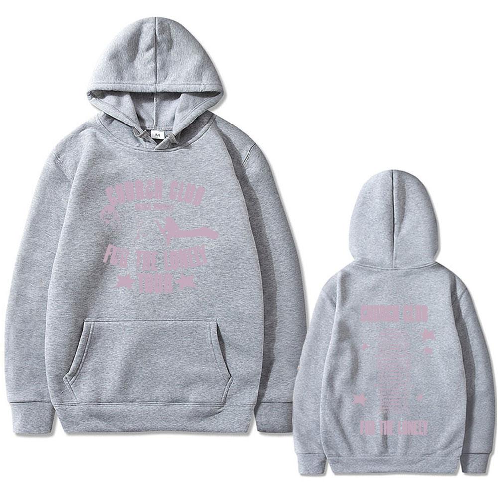 Warm Nessa Barrett Church Club for Solid Tour Men's fashion Pop Punk streetwear hoodie
