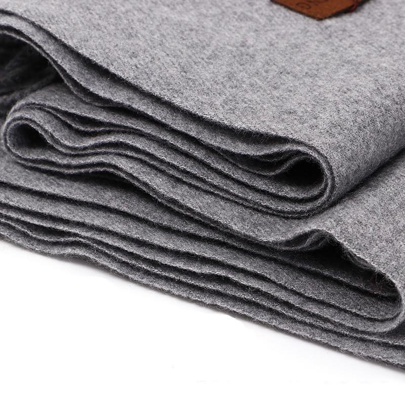 Cashmere Wool Scarf - Thick, Solid Color, Unisex, Versatile, Korean Style for Autumn/Winter.