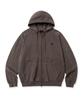 Brownbreath Pigment Tag Hood Zip Up - Brown