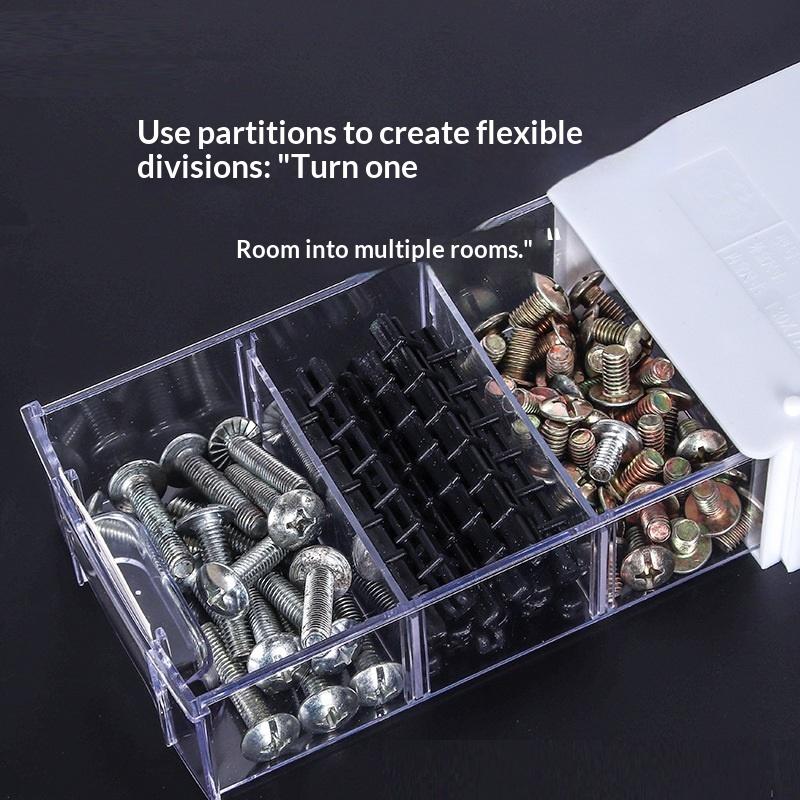 Modular PE Plastic Drawer Storage Box Labelable Hardware Small Parts Sundries Organizer for Garage Repair Worker Tool Classification