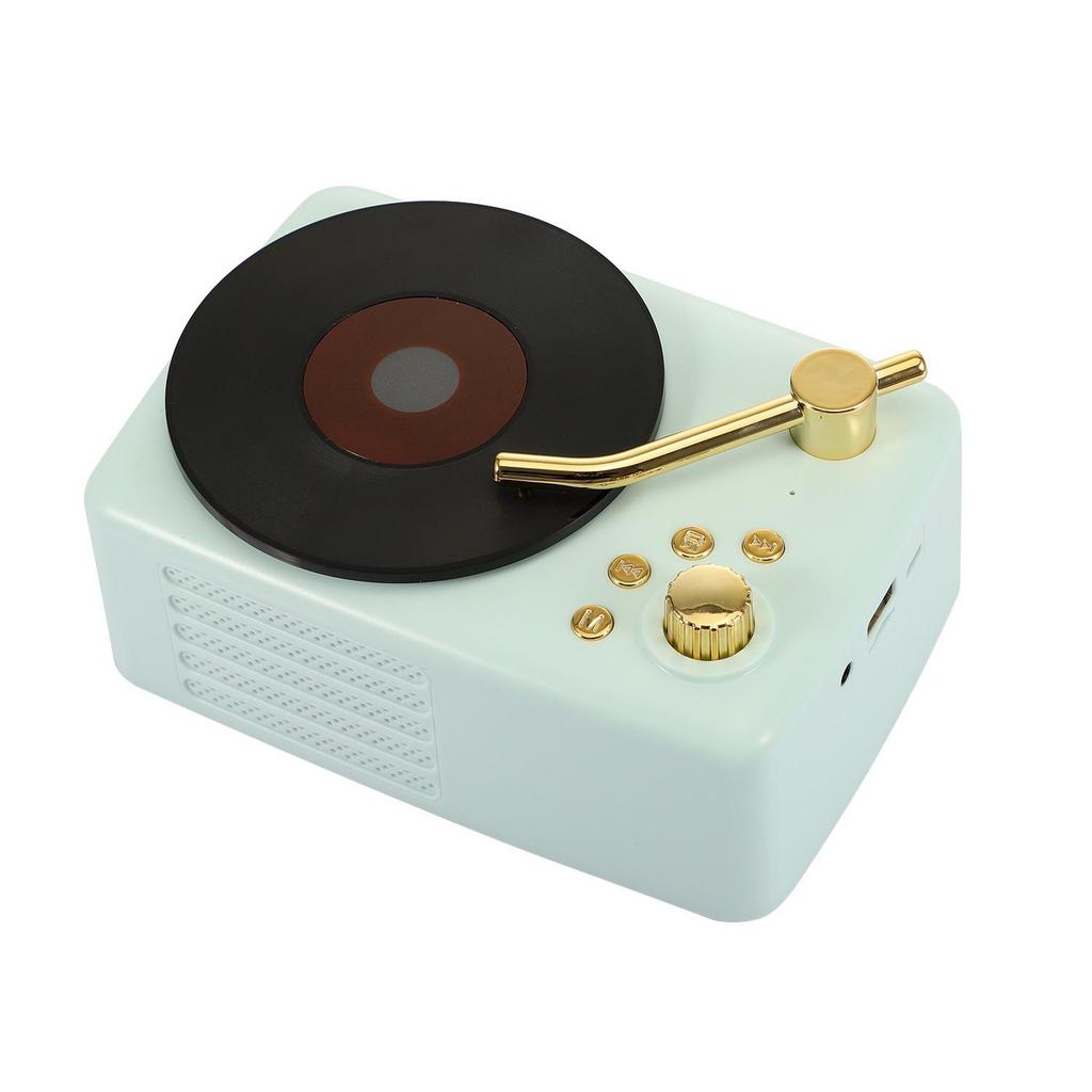 YX Atomic Black Retro Wood-Grain Mini Bluetooth Speaker: Portable High-Quality Nostalgic Design