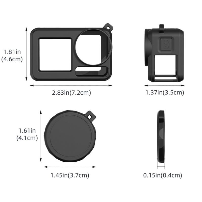 Silicone Protections Kit for Action 5, Includes Camera Cover, Neck Straps, Safety Tethers, and Lens Caps