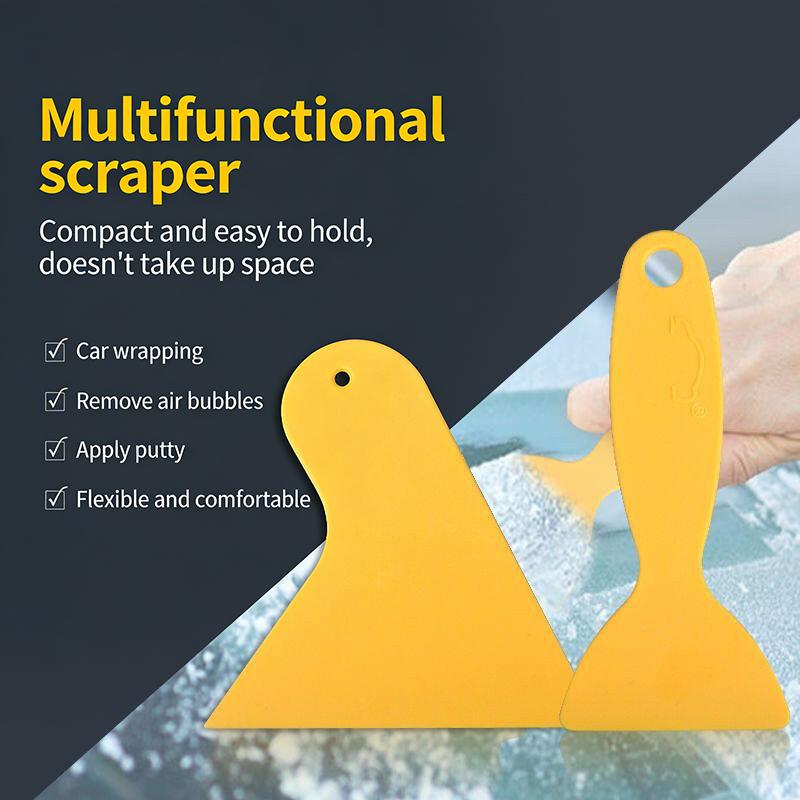 Car Window Tinting Tools Yellow Squeegee Glass Window Film Headlight Film Triangular Squeegee