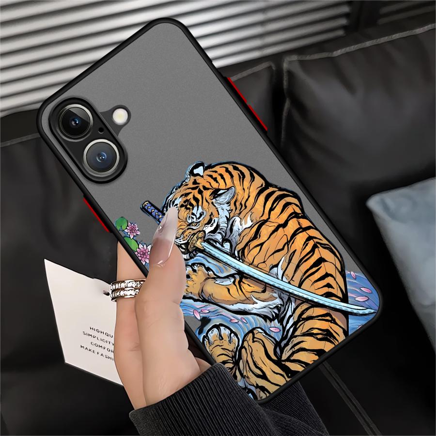 

Крутой чехол с тигром и драконом для iPhone 17 16 Pro Max 12 13 Mini XS 16e 15 Plus 14 17 Air 11 Задняя крышка телефона iPhone 15