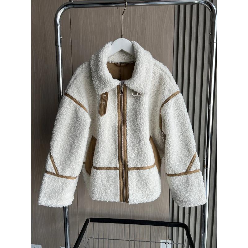Shearling-like Coat Winter Arrivals Women's Fleece Reversible Long Sleeve Stand-up Collar Warm Jacket Coat