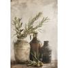 Mediterranean Antique Olive Branch Green Plant Rustic Kitchen Elegant Vase Poster Canvas Painting Wall Picture Home Decor