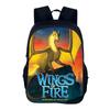 Mochila Kinder Tasche Wings of Fire Rucksack Schule Schüler Taschen Reißverschluss Buchtaschen Wings of Fire Laptop Kindergeburtstagsgeschenk