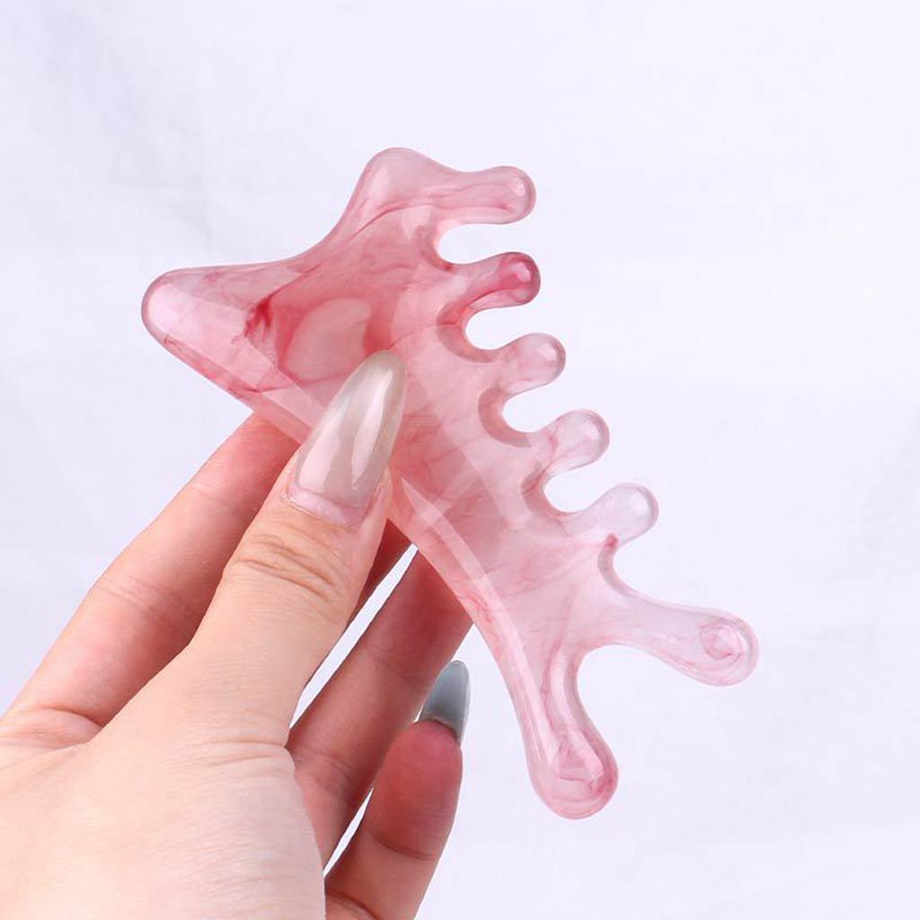 Multifunctional Resin 4 In 1 Scraping Gua Sha Massage Comb For Relaxation Skin Care And Body Therapy