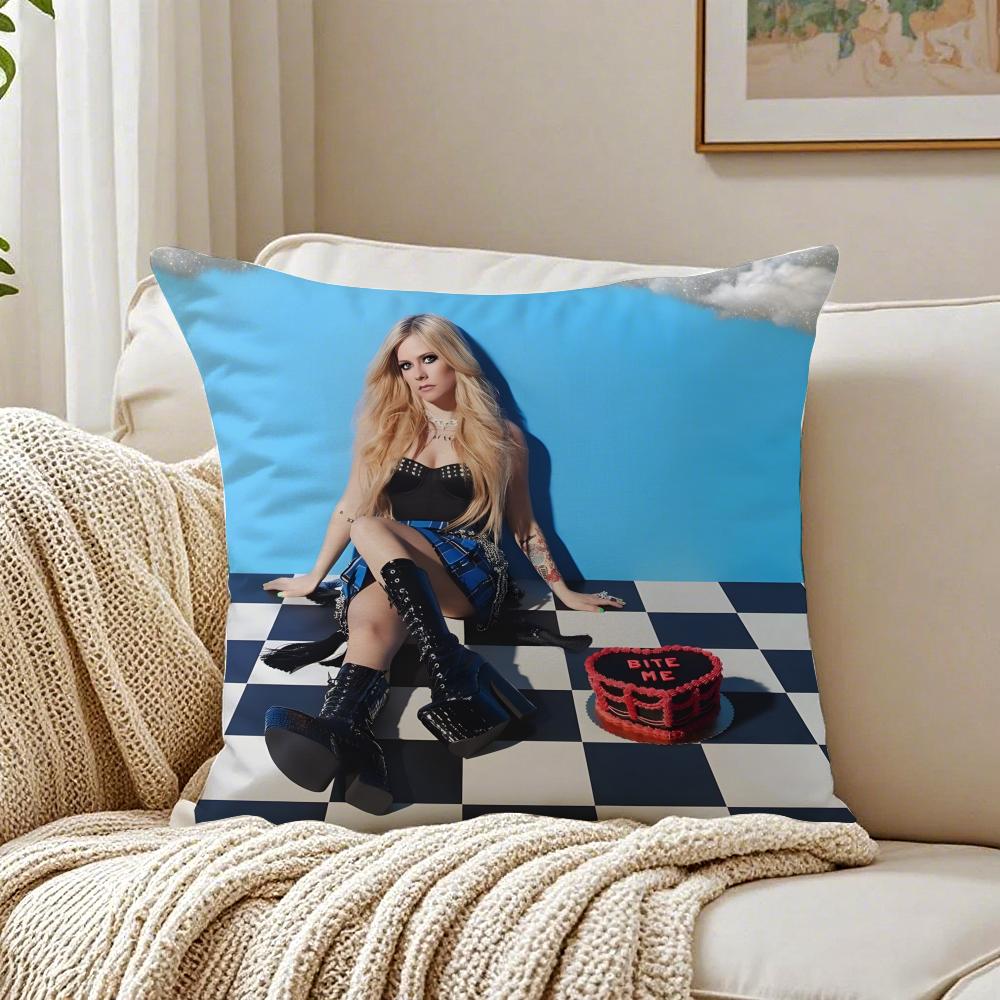Music PopPunk AAvril LLavigne Cushion Cover Pillowcase Antidustmite Living Room Sofa Decor Cushion Room