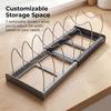 Expanding Stainless Steel Storage Rack Durable Kitchen Cabinet For Pan Pot Lid Cutting Board Drying Cookware Dish Rack Organizer