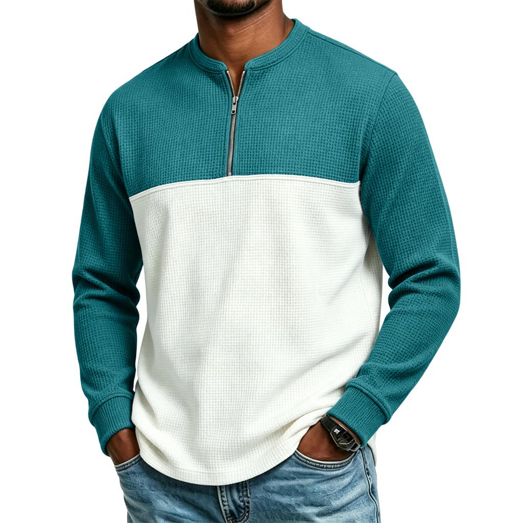 Men's Casual Knit Long Sleeve T-Shirt with, Everyday Pullover
