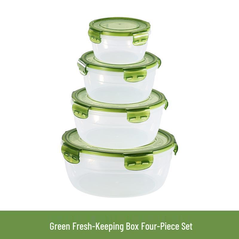 Round Microwave-Safe Food Storage Containers - Fresh-Keeping, Food Grade, Sealed Boxes for Kitchen & Refrigerator
