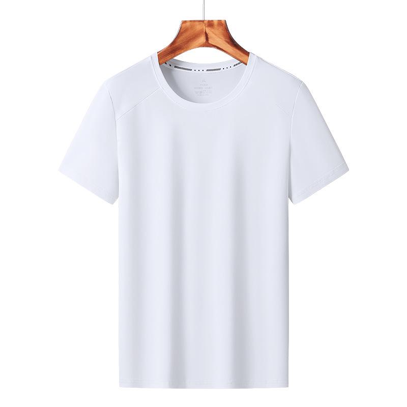 Men's Quick-Dry Ice Silk Short Sleeve Tee - Lightweight, Loose Fit, Plus Size Casual Sportswear