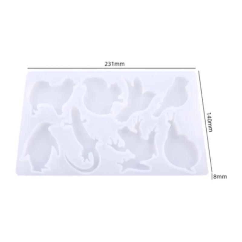 Stampo in resina epossidica di cristallo fai-da-te Animale Rana Lucertola Portachiavi Specchio Stampo in silicone