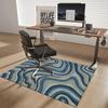 1pc Abstract Blue Wave Pattern Chair Mat - Office Desk Rug for Non-Slip Protection, Festive Gift Idea, Suitable for Home Decor in Living Room, Bedroom