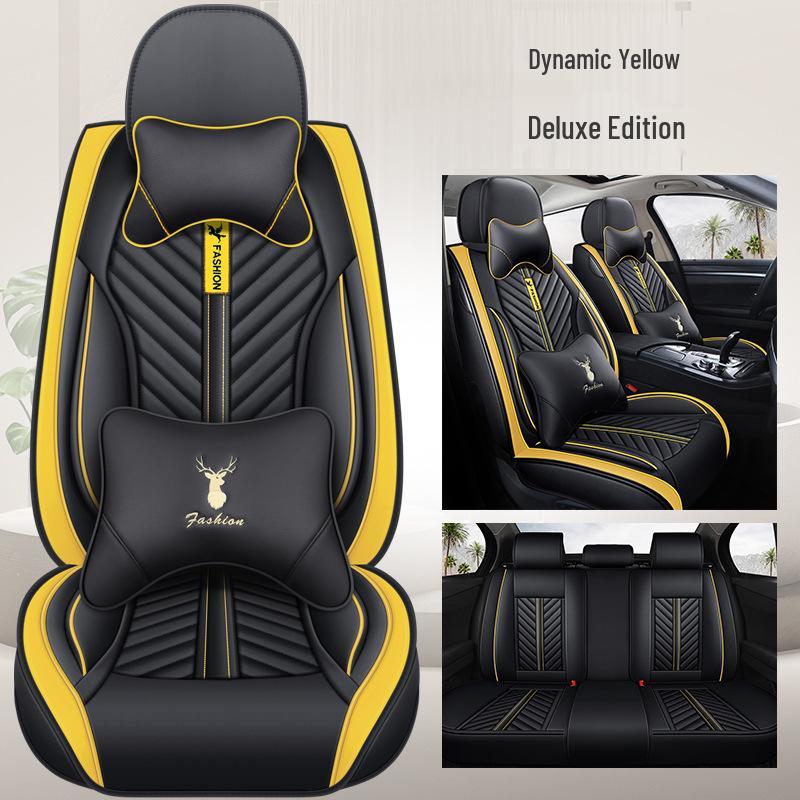 Universal Four-Season Sporty Microfiber Leather Car Seat Cover