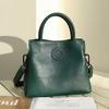 High-quality Real Cowhide Lychee Pattern Bucket Bag OEM Large-capacity Portable Messenger Women's Bag
