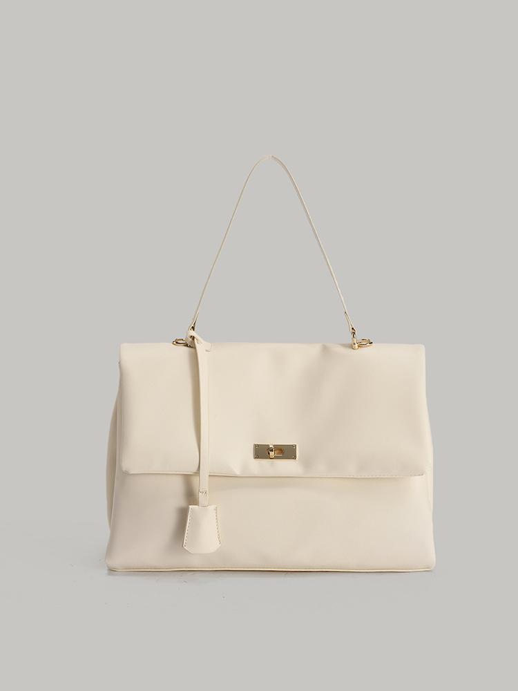 

High-end large-capacity tote bag women s 2025 fashion versatile messenger bag commuter versatile shoulder underarm bag белый