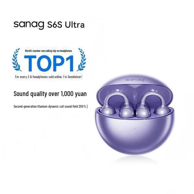 SANAG S6S Ultra Open-Ear Bluetooth Earphones with AI Translator