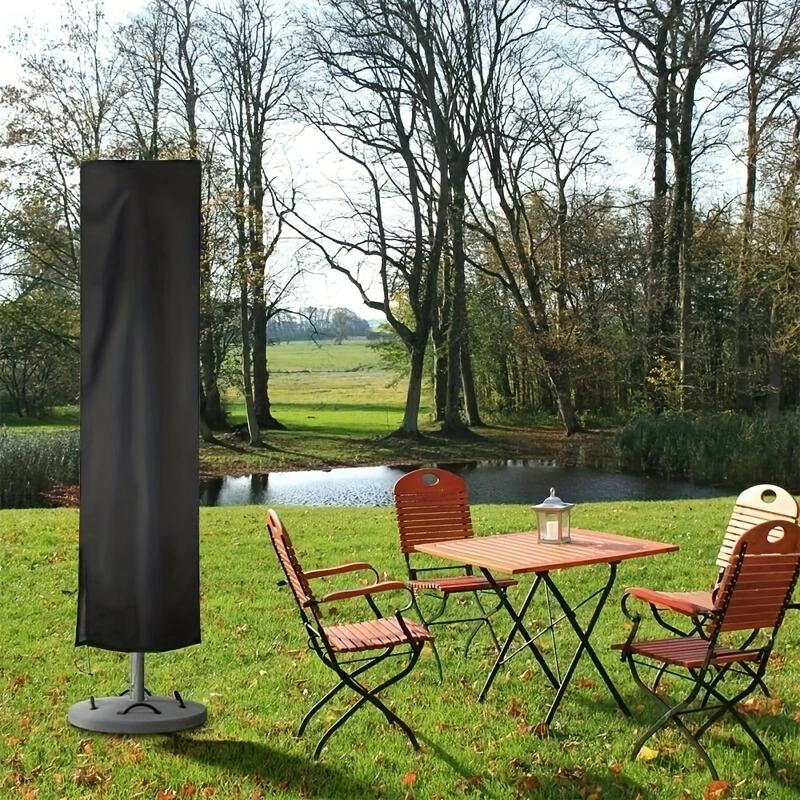 

1pcs Waterproof Oxford Cloth Outdoor Sunshade Umbrella Cover Garden Weatherproof Patio Cantilever Parasol Rain Cover with Push R 183cm чёрный