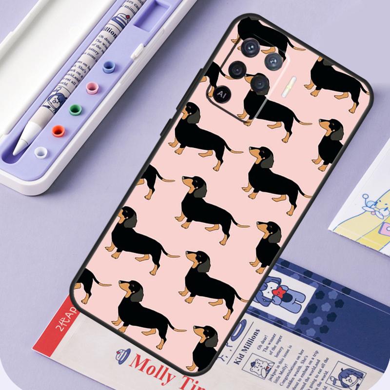 Dachshund Sausage Dog For Oppo A40 A60 A80 A94 A74 A54 A15 A18 A38 A58 A78 A98 A16 A76 A96 A57 A17 A77 A5 Pro Case