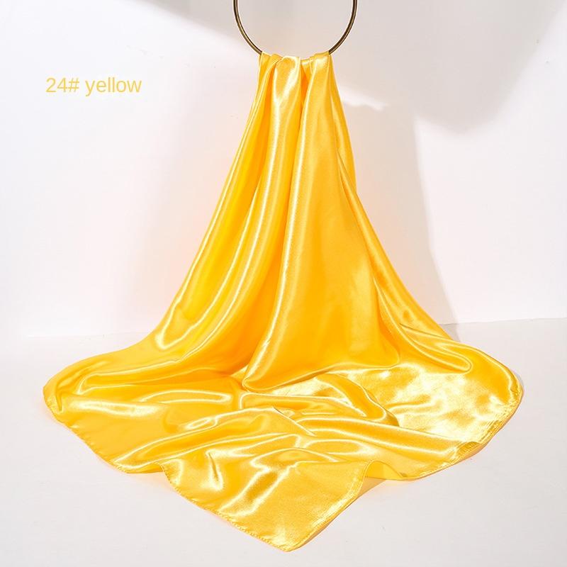 110cm Grandi Sciarpe Stola Colore Unico Avvolgenti Hijab per Donna Bandana in Raso di Seta Fazzoletti da Testa Quadrati Sciarpa da Collo per Signore