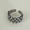 BF CLUB 925 Sterling Rings for Women Simple Geometric Handmade Irregular Retro Vintage Stars Ring Allergy For Birthday Gift