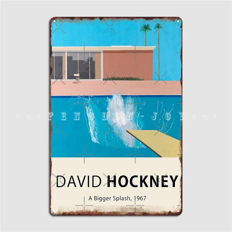 

David Hockney A Bigger Splash 1967 Metal Sign Mural Painting Personalized Club Pub Garage Tin Sign Posters 20x30cm（7.8x11.8inch）