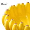 Regalo Único de Inauguración de Casa Plátano Cerámico Frutero, Bandeja Amarilla Creativa, Decoración de Mesa Decorativa Juguetona Bol para Ensalada para Encimera de Cocina Comedor
