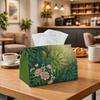 1pc Lush Monstera Foliage Tissue Box | A Versatile Napkin Holder, Ideal for Home Use, Parties, And Car Decor In Pink Peony Jungle Green - A Stylish Ti