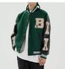 Giacca bomber da baseball donna Hip Hop Harajuku Bone Letter Patchwork giacche in pelle Streetwear uomo unisex