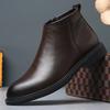 Boots For Men In Autumn And Winter  With Plush Boots  British Style High Top Trendy Versatile Men'S Shoes