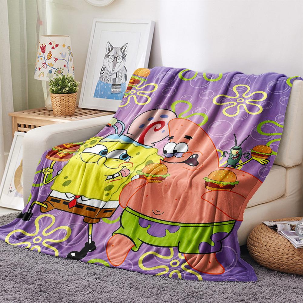 SpongeBob SquarePants3 Flannel Blanket, High Quality Comfortable for All Seasons, Home Decor, Warmth and Comfort