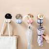 Self Adhesive Wall Mop Holder Brush Organizer Rack Multi-Purpse Door Keys Umbrella Hanger Hook Bathroom Toothbrush Storage