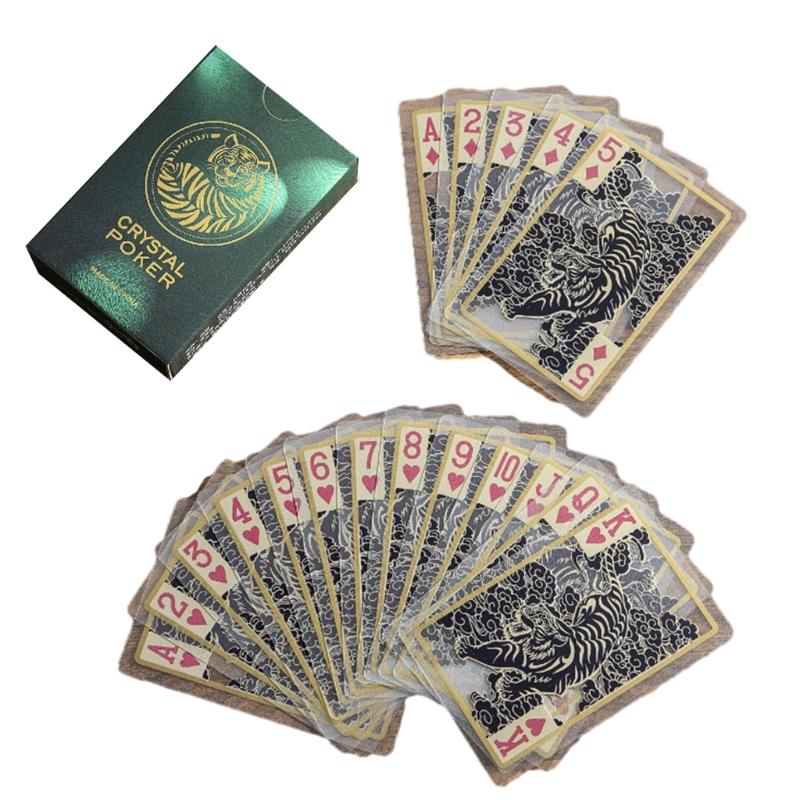 

Waterproof Clear Table Game Card PVC Plastic Playing Card Portable Small Poker Card for Family Game Birthday Party