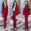 Spring/Autumn New Style Set Business Lady Style Slim Fit Long Sleeve Blazer Wide Leg Pants Women's Two Piece Suit
