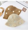 Fisherman Hat Summer Straw Hat with Flower Decoration Perfect for Teens Ladies Seeking Style Comfort