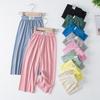 Sommer-Mädchen Mückendichte Weitbein-Eisseidenhose: Leicht, Modal-Stoff, Locker sitzend, Eltern-Kind-Stil.