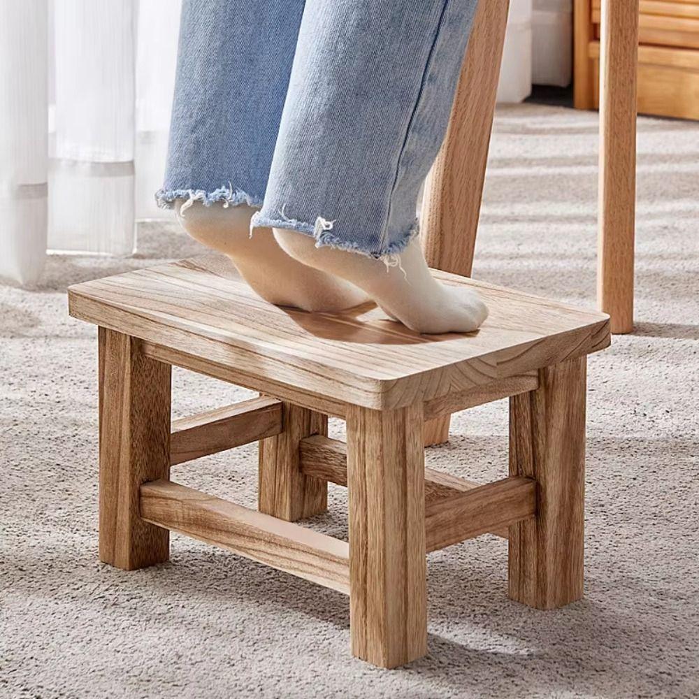 Japanese-style Small Stool Solid Wood Home Low Stool Coffee Table Shoe-changing Stools Indoor