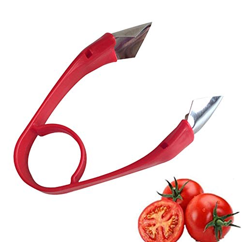 Haixifry Strawberry Huller, a metal fruit peeler for stalk removal, stem removal, and core removal.