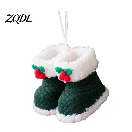 Holiday Stocking Gift Tag Soft Plush Christmas Boot Ornament, Decorative Knitted Tree Hanging Ornament Pendant for Xmas Tree, Party Decor Kids Sock