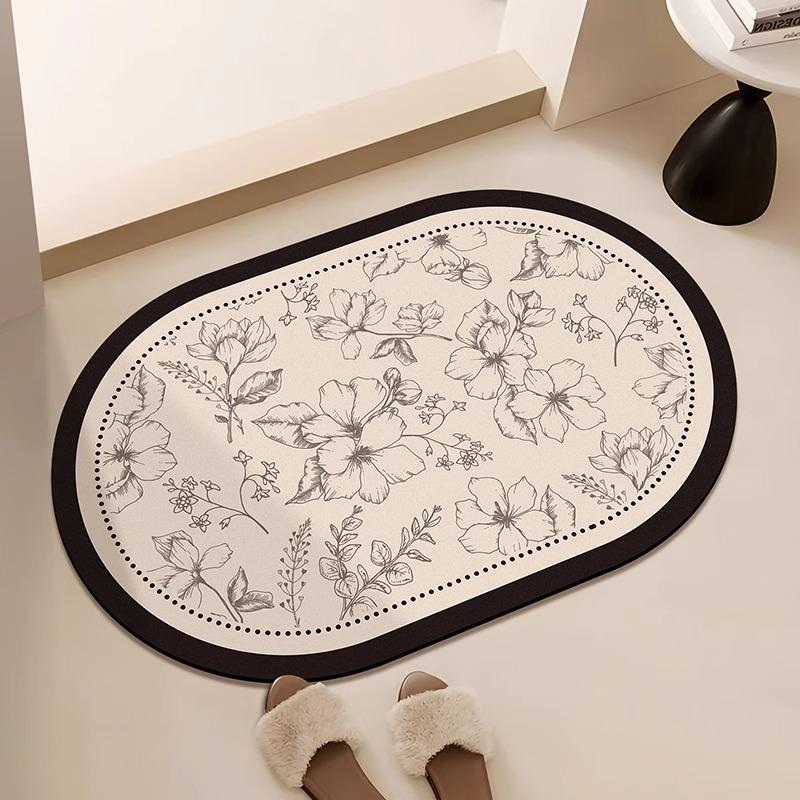 Bathroom Floor Mat Soft Diatom Mud Toilet Carpet Absorbent Quick-drying Bath Mats Doormat  Anti-slip Rug   Bloc